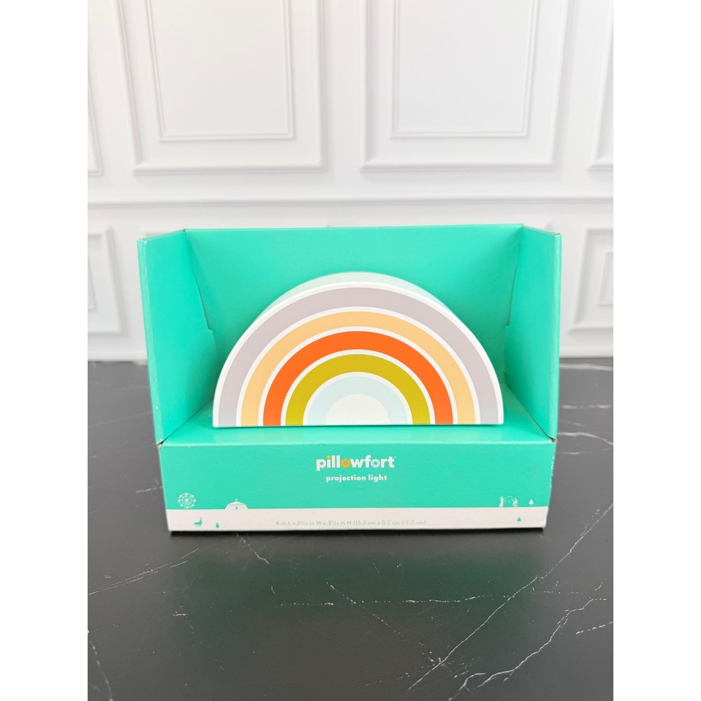 NIB Pillowfort Rainbow Kids Projection Light 6" Long LED Battery Nightlight